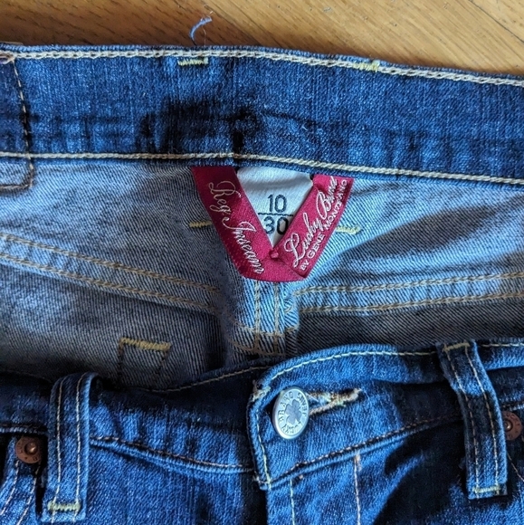 Lucky Brand Size 10 x 30" Length Blue Denim Flare Leg Jeans - Picture 5 of 9